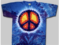 4XL Peace Sign tie dye t-shirt