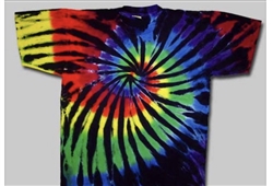 kids tie dye black stained glass t-shirt.  The tie dyes are not fade away, pre-shunk t-shirts.