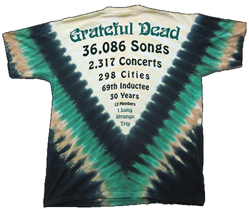 GRATEFUL DEAD-LUNAR DEAD-FALL TOUR 1989-TIE DYE T-SHIRT  S-M-L-XL-2X,3X-4X-5X-6X