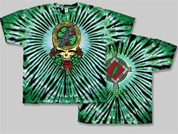 4XL Green Shamrock Grateful Dead tie dye t-shirt