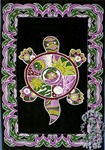 Psychededlic turtle tapestry, trippy turtle wall tapestry, turtle dorm room tapestry, cheap turtle wall tapestry, college wall tapestry, cheap wall tapestry