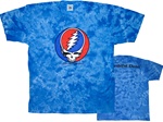 Steal Your Face Blue Crinkle tie dye shirt