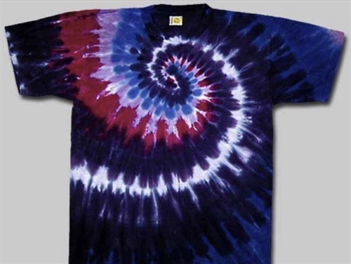 red and purple tie dye shirt
