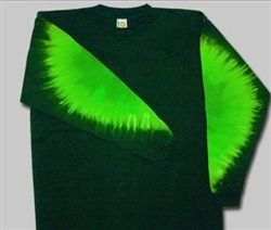 Emerald green tie dye long sleeve t-shirt