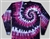Prairie Wine long sleeve tie dye shirt, purple pink and black swirl tie dye t-shirt, long sleeve pink and black swirl tie dye shirt