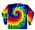 Long Sleeve Tie Dye T-Shirt, Rainbow swirl long sleeve tie dye shirt