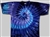Men's Twilight blue swirl tie dye t-shirt, bright colorful tie dye t-shirt