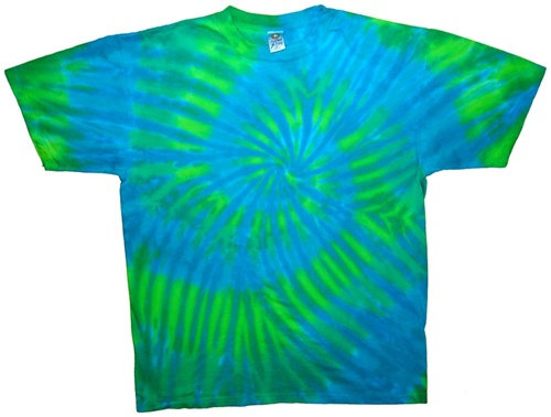 Sundog Surf green swirl tie dye t shirt, traditional rainbow tie dye ...