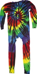 black swirl tie dye Union Suit or we like to call them one piece long john's